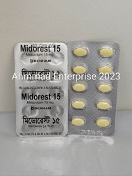 READY STOCK MIDOREST 15 MG MIDOLAM 15 MG VATAMIN 1 STRIP 10 TABLES   5 STRIP 50 TABLETS 10 STRIP 100