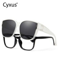 Cyxus [New] Polarized Sunglasses Round Fit Over Light Eyeglasses