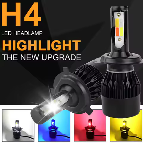H4 H11 H7 Auto Lamp LED Canbus Headlight Flash 4 Color Turbo Fog Bulb LED S2 80W HB3 HB4 9005 9006 H