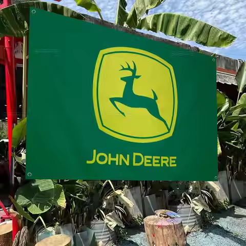Agricultural Brand J-John D-Deere Creative Pattern Hanging Flag Polyester Printed Banner Hand Pulled