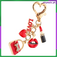 Lipstick Kiss 3d Shape Keychain Heart Holder Purse zhiymais