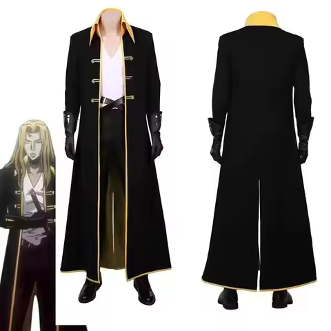 Anime Style Halloween Party Roleplay Mens Suit Coat Pants Castlevania Adrian Țepes Arukado Alucard C