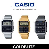 Casio Edgy Collection CA-500WEGG-1B / CA-500WEG-1A/ CA-500WE-1A Stainless Steel Calculator Watch