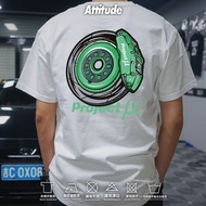 Attitude Japanese JDM Modified Car Project U Brake Pad Leather PMU NS400  Short Sleeves 200 GSM Very