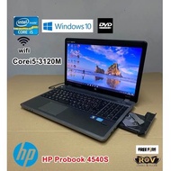 โน๊ตบุ๊คมือสอง HP Probook 4540S Corei5-3120M(RAM:4gb/HDD:500gb)จอใหญ่15.6นิ้ว คีย์บอร์ดตัวเลขแยก