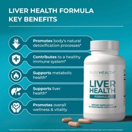 PUREHEALTH RESEARCH Liver Health – Liver Cleanse Detox & Repair with Artichoke Extract, Milk Thistle