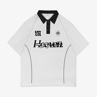 Mnst | OversizedPOLO Shirt | Short Rugby White Collar T-Shirt | Heaven Heaven Heaven