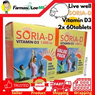 Live well SORIA D Vitamin D3 2x60tablets (Exp 07/2027)
