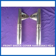 ◝ ┓ ∛ Kawasaki HD3 Front Shock Cover Set Stainless, Manipis