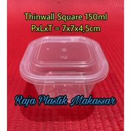 Thinwall square 150 ML / food container square 150ml
