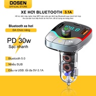DOSEN Pro USB Type C Fast Charging Car PD Charger 30w Bluetooth 5.0 Bluetooth Transmitter Car Mp3 Pl