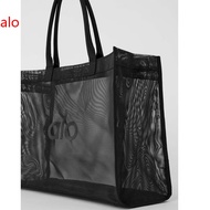 【ALO】 Alo Transparent Mesh Tote Bag Yoga Fitness Large Pocket Mesh Beach Tote Bag Quick-Drying Stora
