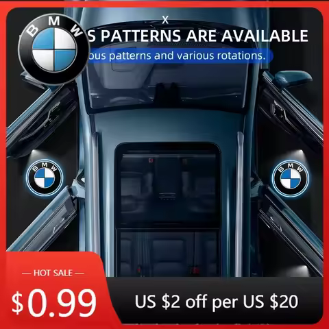 Interior Mouldings 1/2 Pcs Auto Wireless Door Led Welcome Light Projection Lamp Light For BMW M Powe