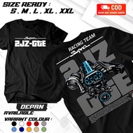 TOYOTA STARLIGHTKAOS--Unisex Distro T-Shirt with Car Image SUPRA MK4 2JZ-GTE MACHINE Hologram