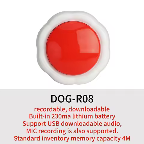 Voice Recording Button,4MB USB Downloadable & Recordable Dog Buttons Talk for Communication Pet Trai