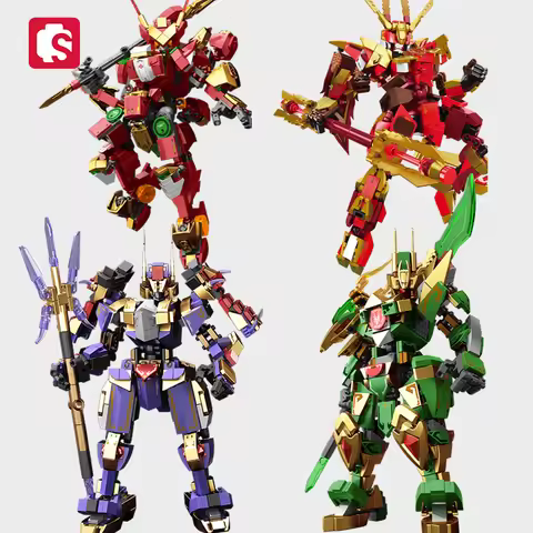 SEMBO BLOCK Mechanic Series Transforming Mecha Building Blocks MOC The Monkey King,Nezha,and other c