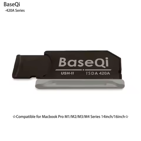 BASEQI UHS-II Aluminum microSD Adapter for MacBook Pro 14 & 16” M5/M4/M3/M2/M1 Series Year2024/23/22