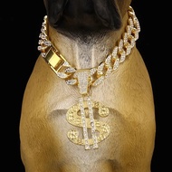 New Large Medium Small Pet Hip-Hop Jewelry Cat Dog Collar Necklace Dollar Dollar Dollar Dollar Dog N