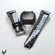 (Vcustom) DW5600 CUSTOM PRINTING " YEEZY BOOST " WHITE BAND AND BEZEL WATCH STRAPS