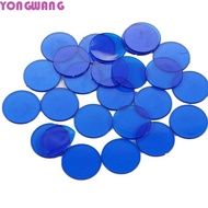 YONGWANG66HR Bingo Chip Children Kids Carnival Bingo Games Plastic Coin Transparent 15mm Multicolor 