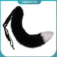 YYR_ Cute Fox Tail Soft Polyester Fox Tail Japanese Style Faux Fox Tail Belt Adjustable Cat Tail for