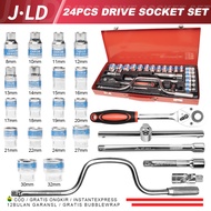 JLD Impact Kunci Set Socket Sok Kunci Sok Wrench 1/2 Handle Multifungsi  Kunci shock Wrench Set Car 