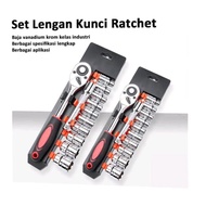 [YN-005] 12pcs Socket Wrench Set Ratchet handle 1/ 2in Multifunction Set 10mm-24mm
