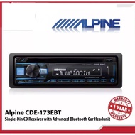 Alpine CDE-173EBT Single-Din CD Receiver with Advanced Bluetooth Car Headunit