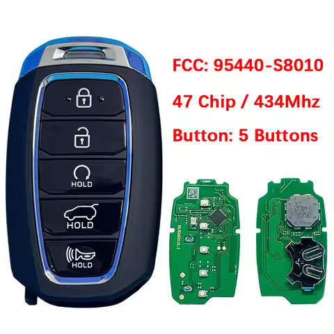 CN020167 Aftermarket 5 Buttons Smart Key Fob 47 Chip 433Mhz 95440-S8010 TQ8-FOB-4F29 For Hyundai Pal