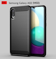 Carristo Samsung Galaxy A02 / Samsung Galaxy M02 Back Case Cover Carbon Fiber Brushed TPU Silicone S