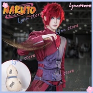Anime NARUTO Gaara Cosplay Costume Gaara Ninjas Uniformed Wig Gourd Bag Set Carnival Anime Party Cos