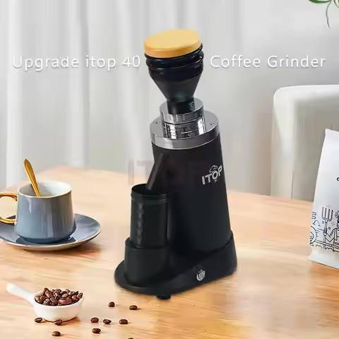 ITOP40 Plus Coffee Grinder Upgrade 64MM Flat Titanium Burr Stepless Fineness Adjustment Espresso Cof