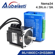 JMC 2Phase Nema34 4.5N.m Hybrid Closed Loop Stepper Servo Motor Driver Kits 2000rpm 5A Shaft Dia.14m