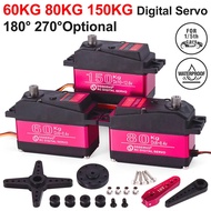Servo Stereng RC Servo Tork Tinggi Kalis Air 60Kg 80Kg 150Kg 1/5 1/6 servo HV Metal Digital untuk Ke