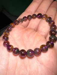 招財紫鈦晶 6mm, 天然水晶（通透冇雲霧，晶體較多）