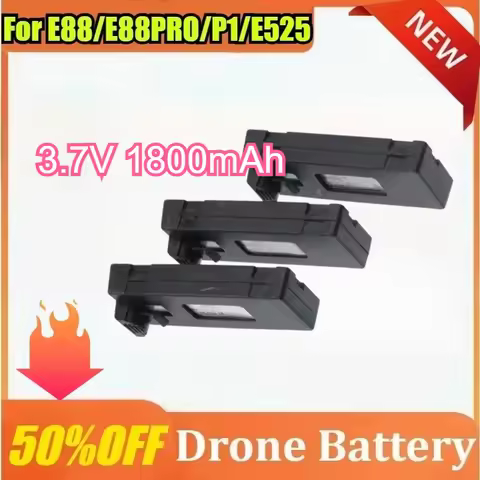 New 3.7V 1800mAh for E99 E88 P1 E525 K3 RC Li-Ion Rechargeable Battery Drone Replacement Quadcopter 