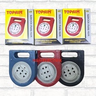 TOPAIM Cable Box 6 Meters Cable Roll CableStop Kontak 6 meters 3 Pin Socket 6m Extension