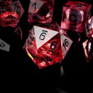 Dice Set,Handmade Sharp Edge 7 Piece Resin Dice-Dungeon&Dragons Polyhedral Dice Set, D&D Dice Set wi