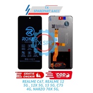 ( TX) LCD FOR REALME C67 REALME 13 5G/ REALME 12 5G/ 12X 5G/ C75 4G/ NARZO 70X 5G FULLSET BY ROKER