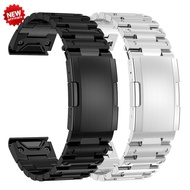 22mm 26mm Stainless Steel Metal Watch Band Quick Fit compatible for Garmin Fenix 6 6X 7X 7 Solar/ 6 Pro / 5 Plus/ Instinct/epix Gen 2 Strap