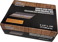 3 1/2" x .120 Smooth Shank Framing Nails, Paper Strip Collated, Clipped Head, Hot Dip Galvanized (30