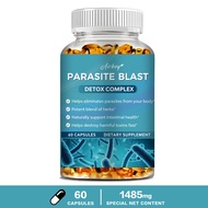 Parasite Blast Detox อาหารเสริมบำรุงลำไส้ ช่วยลดปรสิตภายใน บำรุงลำไส้ ดีท็อกซ์ 120 แคปซูล