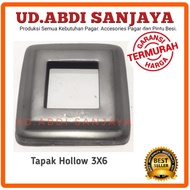 Tapak Besi Uk. 3x6 Ring Hollow Plat Besi Ornamen pagar