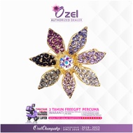 𝗥𝗲𝗮𝗱𝘆 𝗦𝘁𝗼𝗰𝗸 Ozel Chempaka Bahu Medium B286  Bunga Cempaka, Pin Ring Tudung, Kerongsang, Set Batu Swarovski