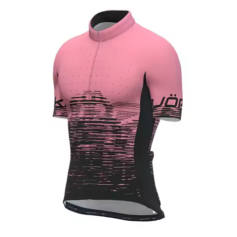Summer BJORKA Men's Short Sleeve Cycling Jerseys Ropa Ciclismo Para Hombre Bicycle Pink Quick Dry Sh