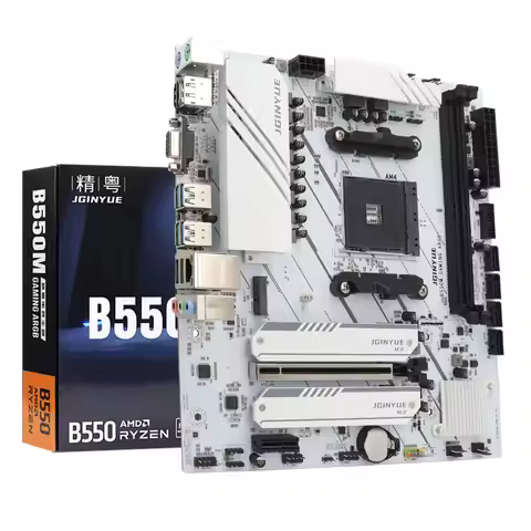 JGINYUE Computer GAMING ddr4 ARGB motherboard AM4 AMD B550 SATA 6Gb/s Micro ATX AMD Motherboard B550