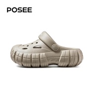 SANDAL POSEE ORIGINAL POSEE LIVESTREAM NEW ARRIVAL POSEE PIONEER CLOGS OATMEAL BROWN POSE SHOES SEPA
