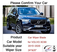 Car Front Windshield Window Wiper Blades for VOLVO XC90 2015 2016 2017 2018 2019 2020 Frameless Rubb