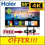 READY STOCK Haier 55 inch ANDROID TV LE55K6600UG 4K UHD HDR Smart