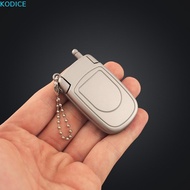 KODICE Flip Phone Keychain, Retro Hanging Mini Phone Model Pendant, Vintage Aesthetic Alloy Goth Gru